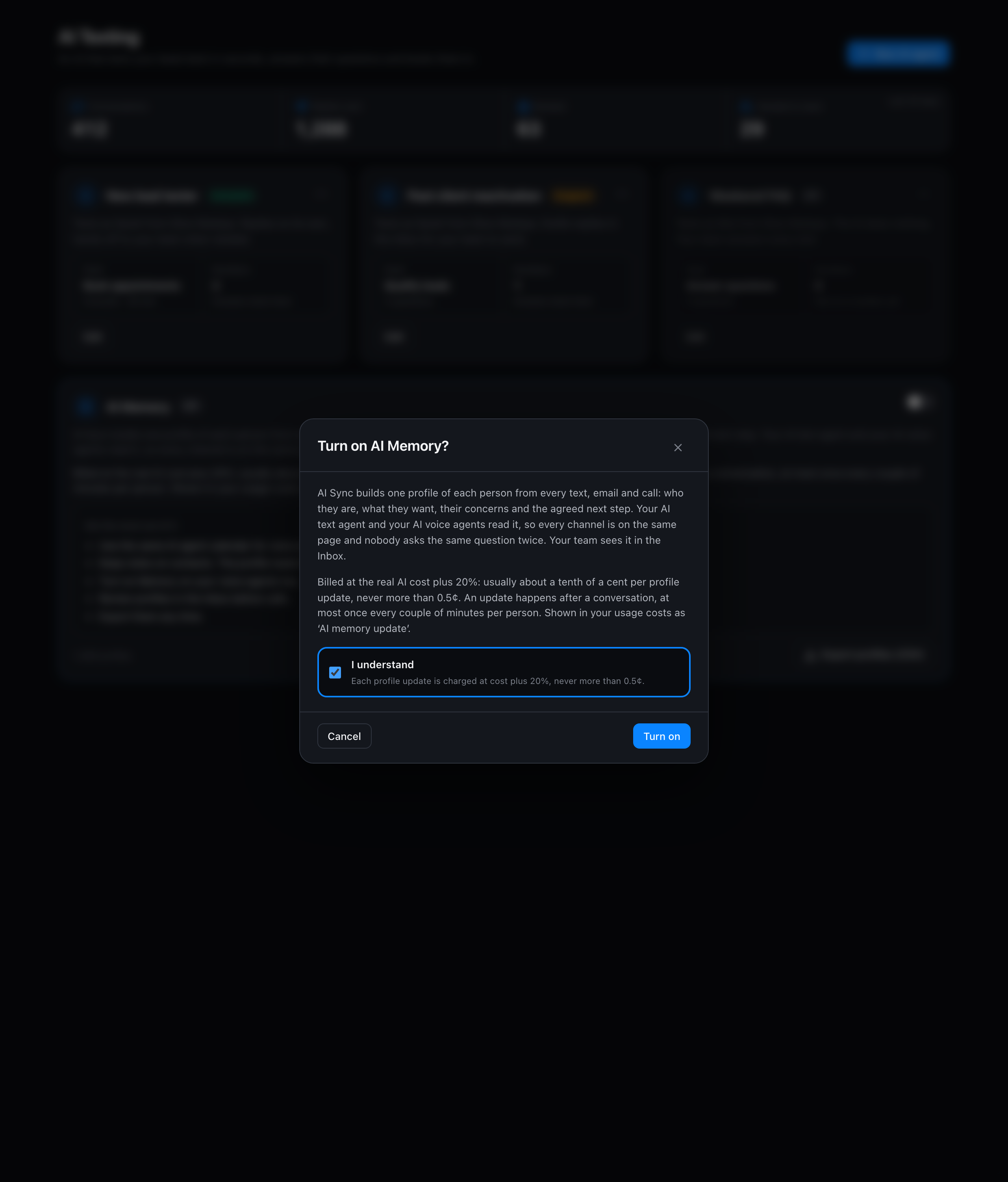 Turn on AI Memory