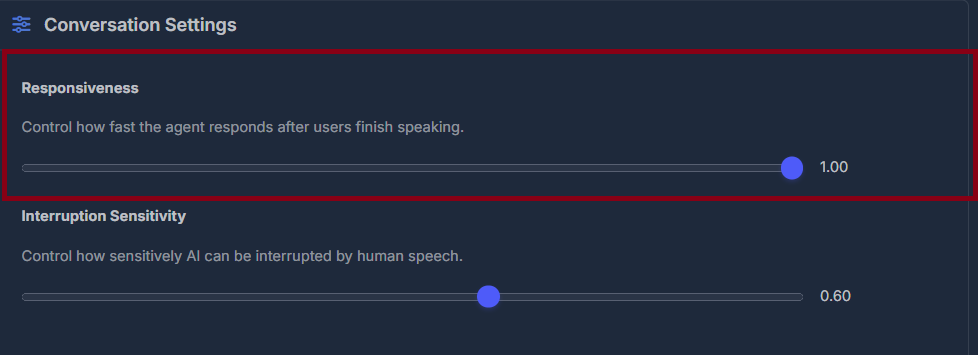 Responsiveness slider