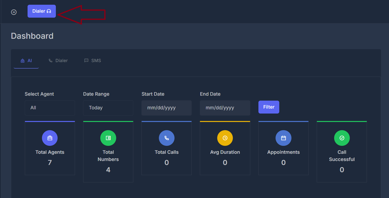 Power Dialer Navigation