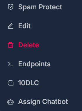 Import Twilio Numbers window with available phone numbers and Import buttons